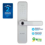 Fechadura Eletrônica Digital Elsys com Wi-Fi, Biometria, Senha e Chave ESF-DE4000B Prata Embutir para Porta de Giro - Imagem 8