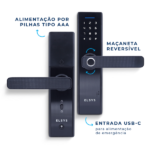 Fechadura Eletrônica Digital Elsys com Biometria e Senha ESF-DE2000B Embutir para Porta de Giro - Imagem 4