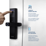 Fechadura Eletrônica Digital Elsys com Biometria e Senha ESF-DE2000B Embutir para Porta de Giro - Imagem 6