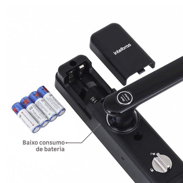 Fechadura Eletrônica Digital Intelbras com Biometria, Cartão, Senha e Wi-Fi IFR 7000 Embutir para Porta de Giro - Imagem 9