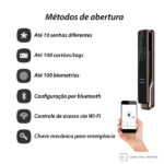 Fechadura Digital Philips 9300 Push-pull – Wifi, Biometria E Cartão Rfid - Imagem 6