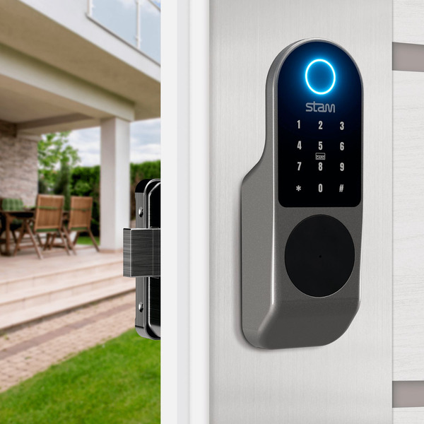 Fechadura Digital S-guardian De Sobrepor Com Biometria, Senha, Cartão E Chave Ip44 Stam - Imagem 4