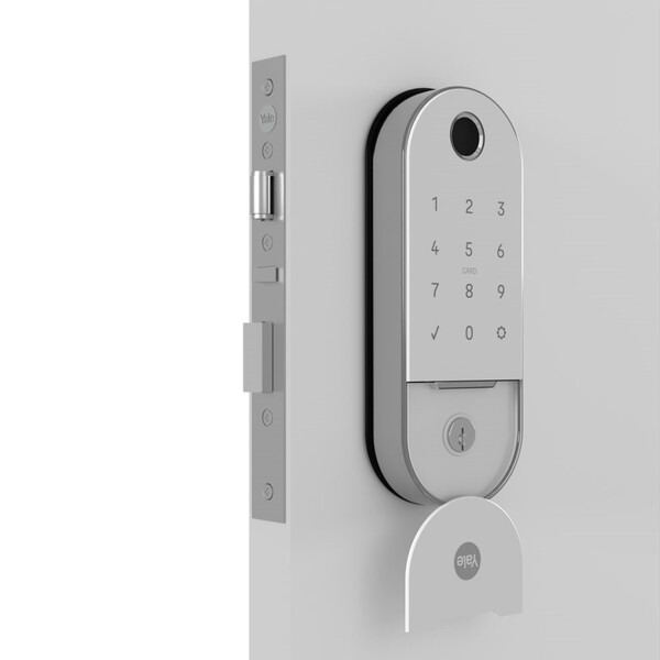 Fechadura Digital Yale com Biometria Cartão Senha Chave Wi-Fi e Bluetooth com Hub Lia Resistente à Água Branca Embutir - Imagem 9