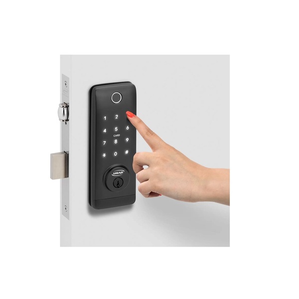 Fechadura Eletrônica Digital Rolete Imab Senha Cartão Biometria Preta D100 C/ Aplicativo Bluethoot - Imagem 5