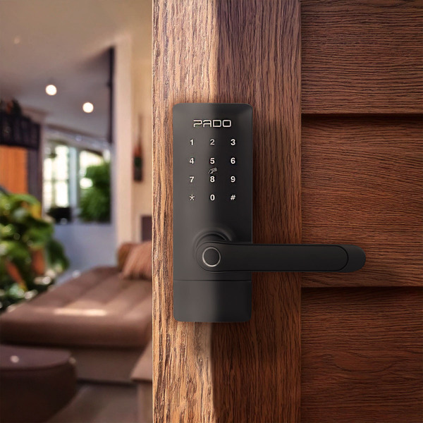 Fechadura Eletrônica Digital Pado de Biometria Cartão Senha Chave Wi-Fi FDE-300W Resistente à Água Preta de Embutir - Imagem 16