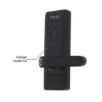 Fechadura Eletrônica Digital Pado de Biometria Cartão Senha Chave Wi-Fi FDE-300W Resistente à Água Preta de Embutir - Imagem 3