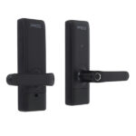 Fechadura Eletrônica Digital Pado de Biometria Cartão Senha Chave Wi-Fi FDE-300W Resistente à Água Preta de Embutir - Imagem 2