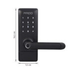 Fechadura Eletrônica Digital Pado de Biometria Cartão Senha Chave Wi-Fi FDE-300W Resistente à Água Preta de Embutir - Imagem 10