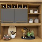 Armário De Cozinha 11 Portas 2 Gavetas Agata Cinamomo/grafite - Imagem 7