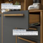 Armário De Cozinha 11 Portas 2 Gavetas Agata Cinamomo/grafite - Imagem 5