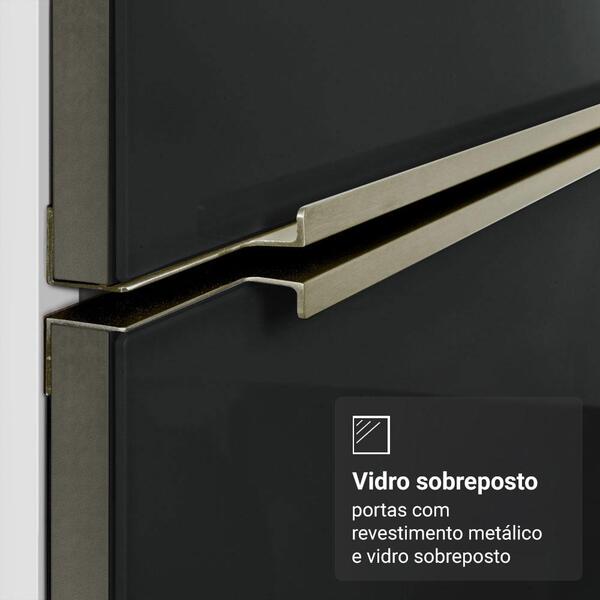 Armário De Cozinha Completa 566cm Branco/preto Lux Madesa 01 - Imagem 6