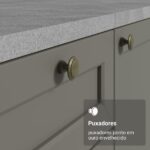 Balcão De Cozinha 120 Cm 2 Portas 3 Gavetas Branco/cinza Vik Madesa - Imagem 7