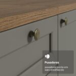 Balcão De Cozinha 120 Cm 2 Portas 3 Gavetas Rustic/cinza Vik Madesa - Imagem 7