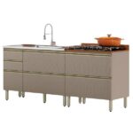 Balcao Pia 120 Cm E Balcao 80 Cm Com Tampo Proenca Demartez