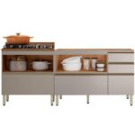 Balcao Pia 120 Cm E Balcao 80 Cm Com Tampo Proenca Demartez - Imagem 2