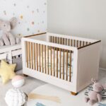 Berço 2 Em 1 Com Colchão Com Grades Em Madeira Maciça Ananda Casatema Madeiraoriginals Off White/mel