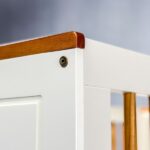 Berço 2 Em 1 Com Colchão Com Grades Em Madeira Maciça Ananda Casatema Madeiraoriginals Off White/mel - Imagem 4