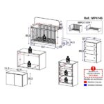 Berço 3 Em 1 Com Armário Aéreo E Cômoda Multimóveis Mp4146 - Imagem 5