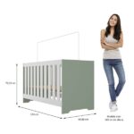 Berço 3 Em 1 Tic Tac Espresso Móveis Verde - Imagem 2