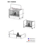 Berço Americano 3 Em 1 Com Rodízios Para Colchão 70 X 130 Cm Multimóveis Pimpolho Fg0504b Branco - Imagem 5