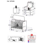 Berço Americano 3x1 Com Poltrona De Amamentação E Puff Pimpolho Multimóveis Mp4083 - Imagem 2