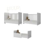 Berço Americano 3x1 Com Poltrona De Amamentação E Puff Pimpolho Multimóveis Mp4083 - Imagem 3