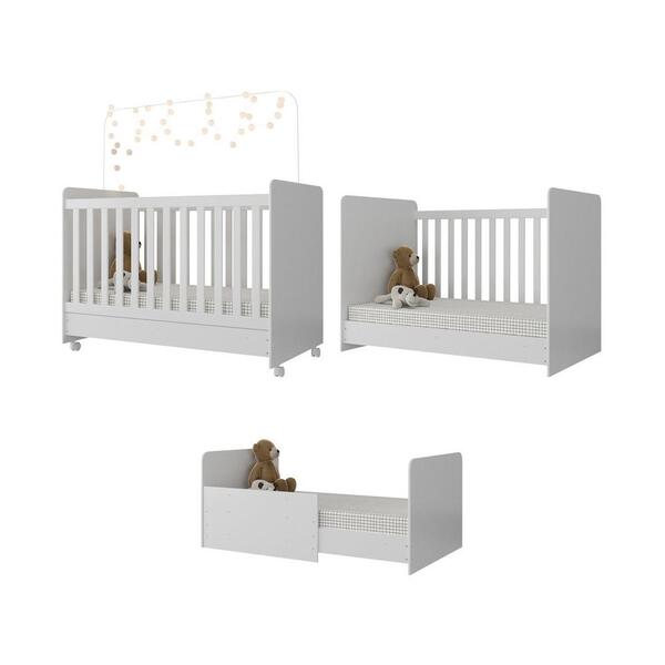 Berço Americano 3x1 Com Poltrona De Amamentação E Puff Pimpolho Multimóveis Mp4083 - Imagem 3