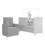 Berço Americano 3x1 Com Poltrona De Amamentação Pimpolho Multimóveis Mp4065 - Imagem 5