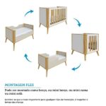 Berço Arredondado Evolutivo Americano 4 Em 1 Luly 100% Mdf Espresso Móveis Off White/amêndoa - Imagem 5