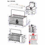 Berço Cômoda Com Colchão Incluso E Poltrona De Amamentação Meu Bebê Multimóveis Mp4090 - Imagem 2