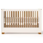 Berço Evolutivo 2 Em 1 Com Grades Palito Em Madeira Maciça Baby Ananda Casatema Madeiraoriginals Offwhite/mel - Imagem 4