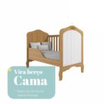 Berço Mini Cama 100% Mdf Harmonia Permobili Nature/branco - Imagem 6