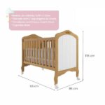 Berço Mini Cama 100% Mdf Harmonia Permobili Nature/branco - Imagem 9