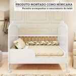 Berço Mini Cama 3 Em 1 100% Mdf Maya Espresso Móveis Branco Brilho/amêndoa - Imagem 5