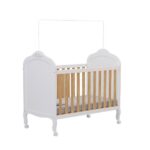 Berço Mini Cama 3 Em 1 100% Mdf Maya Espresso Móveis Branco Brilho/amêndoa - Imagem 10