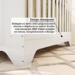 Berço Mini Cama 3 Em 1 Americano 100% Mdf Liam Retrô Espresso Móveis Branco - Imagem 10