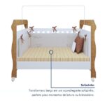 Berço Mini Cama 3 Em 1 Soninho 100% Mdf Amadeirado - Imagem 3