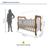 Berço Mini Cama 3 Em 1 Soninho 100% Mdf Amadeirado - Imagem 6