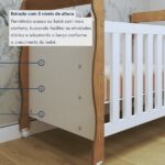 Berço Mini Cama 3 Em 1 Soninho 100% Mdf Amadeirado - Imagem 10