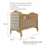Berço Mini Cama Com Capitonê Alegria Espresso Móveis Nature - Imagem 4