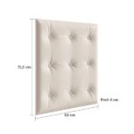 Berço Mini Cama Com Capitône Retrô 100% Mdf Branco/corino Bege - Imagem 3