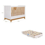 Berço Mini Cama Com Colchão 100 Mdf Liza Permobili Gazin - Imagem 5