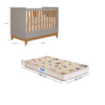 Berço Mini Cama Com Colchão 100 Mdf Liza Permobili Gazin - Imagem 3