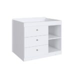 Berço Multifuncional Com Cama Auxiliar 3 Gavetas Branco - Imagem 3