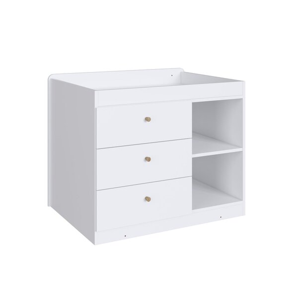 Berço Multifuncional Com Cama Auxiliar 3 Gavetas Branco - Imagem 3