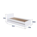 Berço Multifuncional Com Cama Auxiliar 3 Gavetas Branco - Imagem 9