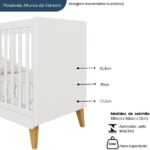 Berço Simples 80,5x66x132,4 Cm Magia Branco - Imagem 2