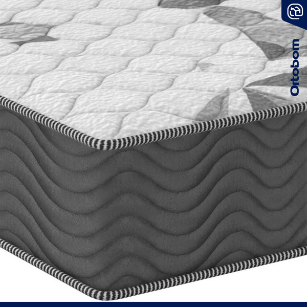 Cama Box + Colchão Ortobom De Espuma D33 Airtech 100 + Auxiliar De Espuma Unique Solteiro 88 cm - Imagem 3