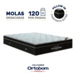 Cama Box Baú + Colchão Ortobom De Molas Ensacadas Elegante Superpocket Pillow In Casal 138 cm - Imagem 5