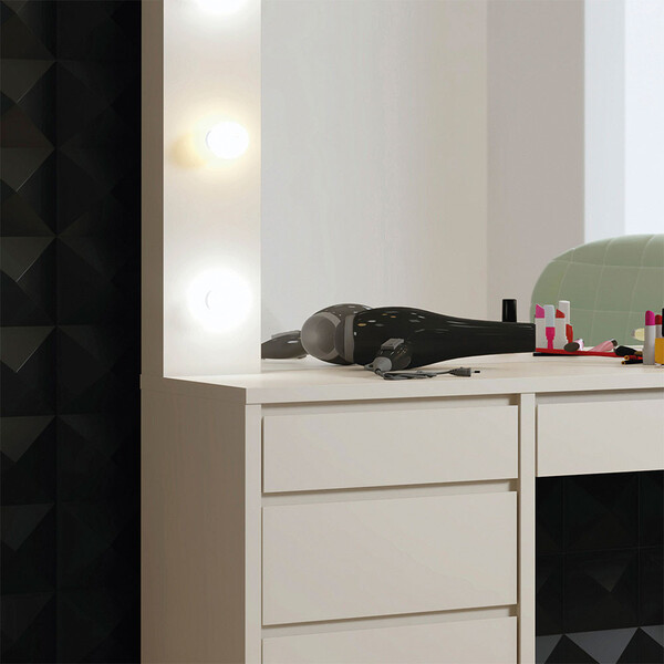 Camarim Anne 5 Gavetas 9 Lampadas Led Mavaular Off White - Imagem 3